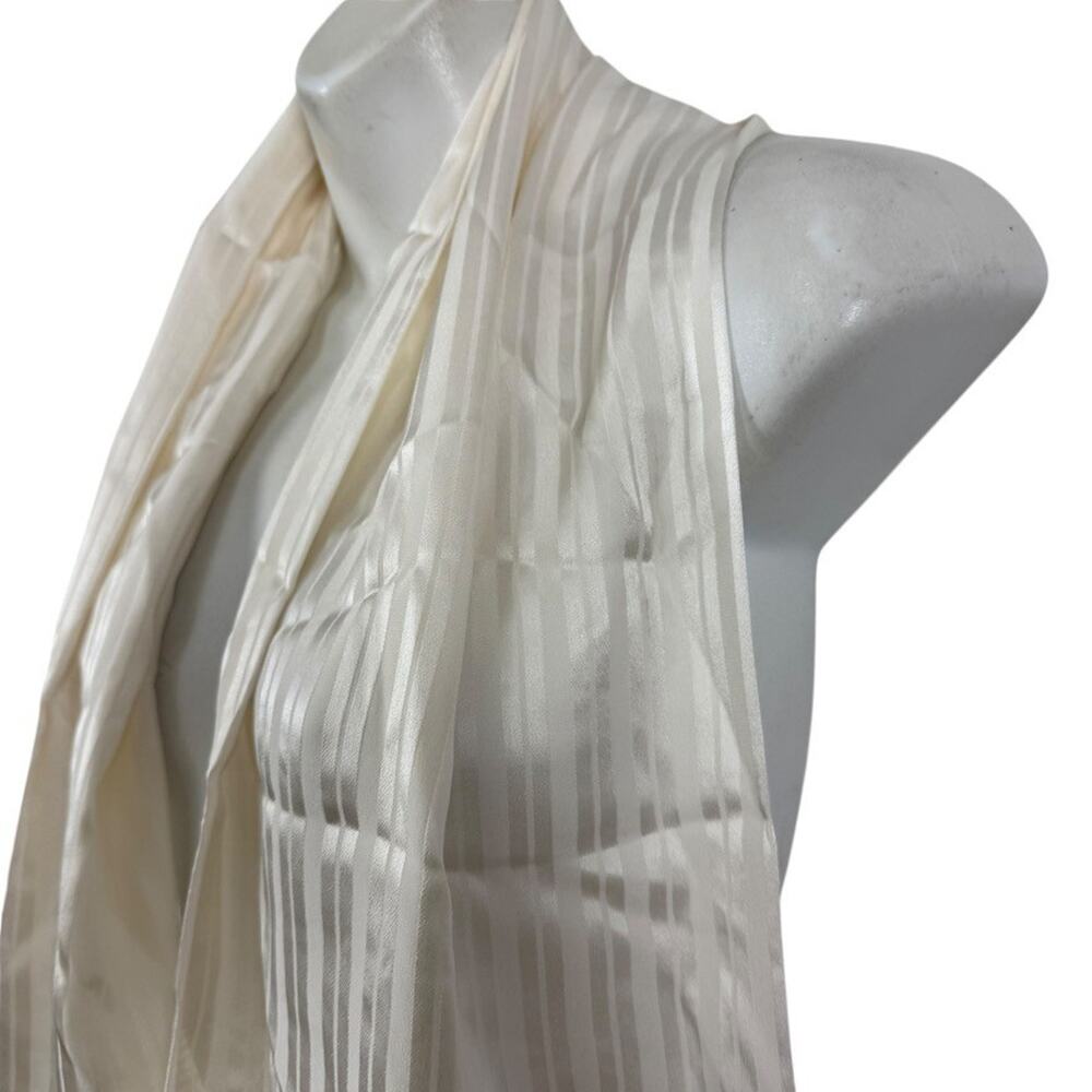 Brooks Brothers—Classic White Striped Tuxedo Scarf